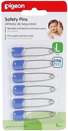 Pigeon Piece Safety Pin Set, Safe Secure Clips, Stainless Steel