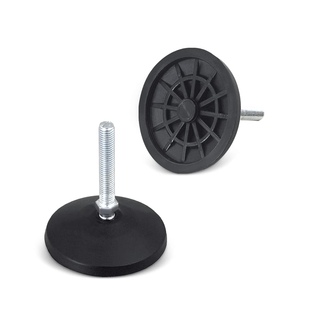 RUBBERGIANT Adjustable Feet M16 x 150mm - 1000kg Heavy Duty Levelling Feet Table Machine Conveyor Furniture Feet I Tilting Adjustable Feet Leveling (4, M16 x 150mm - 80mm Base)