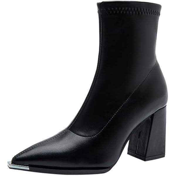 Amazon.com | DAISIQ Women's Black Winter Ankle-High Boots 98158-1