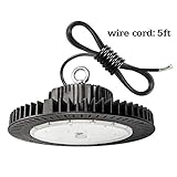 200W UFO High Bay LED Lighting, 1000W HPS or MH Bulbs Equivalent, 5000k Daylight White High Bay Lighting Fixture, Super Bright Warehouse Light, Shopping Mall LED Lights (AC100-277V)