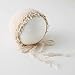 Baby Photography Props Luxurious Hat Photo Shoot Outfits Newborn Girl Crochet Costume Infant Knitted Hats (Beige)