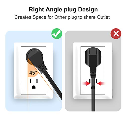 Power Bar Surge Protector - 6-Outlet Surge Protector with 5 USB Ports Fast Charging (4.8A) UL Listed, 6Ft Long Extension Cord Flat Plug Wall Mountable, 1700 Joules for iPhone iPad Home Dorm Office Laptop Computer