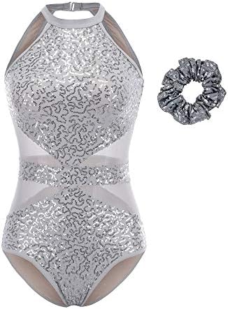 Beamlet Leotards for Girls Women Gymnastic Ballet Dancing Bling Shiny One-Piece Children Teens Athletic Leotard Dancewear
