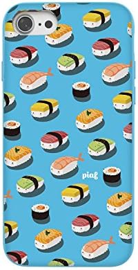iPhone 7 Plus Case, Gigi Piaf Slim Fit Hard Cover Shock Resistance Protective Me Love Sushi Blue
