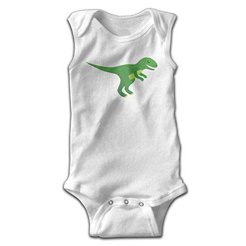 EVPOPC LVMI Cartoon Dinosaur Unisex Baby Sleeveless Romper Bodysuit Jumpsuit Baby Clothes Outfits White