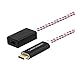 CableCreation USB C Extension Cable 10Gbps, 3.3ft USB 3.1 Type C Male to Female Extension Cable(3A), Support 4K Video Audio Transfer, Compatible with MacBook Pro, Note 8 etc., 1M/Red and White