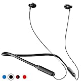 Sport Bluetooth Headphones Zealot Fire Wireless Earphones HiFi Bass Stereo in-Ear Earbuds w/Mic, IPX5 Sweatproof, CVC6.0 Noise Cancelling, 8H Playtime, for Workout Running Gym w/Soft Neckband–Black