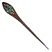 Tangc Fashion Hairpin Retro Women Elegant wooden Pin Colorful Hairpin Rhinestone Hair Stick (Blue)