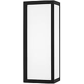 Capital Lighting 954711BK-LD Irvin Modern Painted White Glass Sleek Triangular Form Outdoor Wall Lantern, Integrated LED 11 W