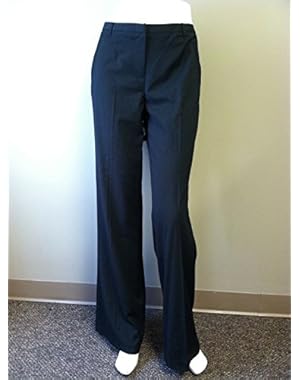 BCBG Paris Women's Wide Leg Black Pinstripe Dress Pants Trousers LPW2F309