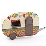 Groovy Colorful Metal Rv Camper for Fairy Gardens, Vintage Crafts, and Displays by Unknown