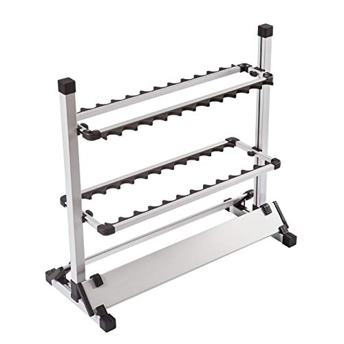 ZJMK Angelrutenhalter Angelrutenlager mit 24 Ruten, Garage/Fischerhütte/Lager/Wohnung Rutenhalter Organizer Display…