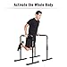 Yaumany Dip Stands-Fitness Parallette Dip Bars for Body Strenthener，Pull-Ups, Push-Ups, L-Sits