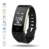 DENISY Fitness Tracker,Wireless Activity Trackers Smart Bracelet with Heart Rate Monitors for IOS Android Activity Watch Wristband.