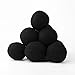 Black Wool Dryer Balls For Dark Laundry Clothes 6-PACK XL Reusable Organic New Zealand Natural Fabric Softener Static Felt Hypoallergenic