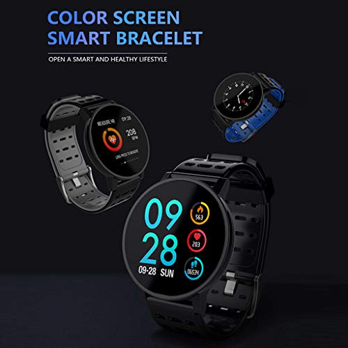 Bravetoshop Bluetooth Smartwatch with Heart Rate Monitor Fitness Watch for GPS,Activity Tracking,Sleep Monitoring,Sport Watch Fitness Tracker Black