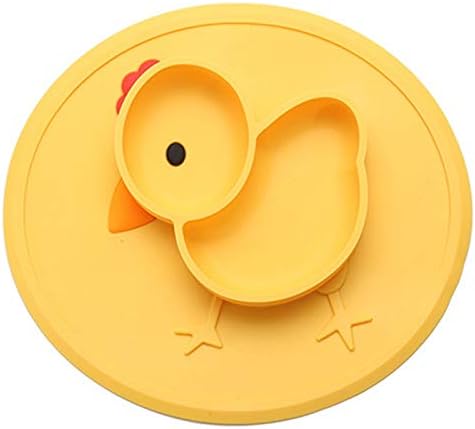 Tiamu Table Mat Baby Chick Dishes Silicone Plate Suction Tray nti Slip Mat Children Kids Meal Fruits Tray Toddler Placemat