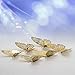 FOMTOR 3D Butterfly Wall Stickers Butterfly Wall Decals for Home Decor DIY Butterflies Fridge Sticker Room Decoration Party Wedding Decor (48 Pcs, Gold)