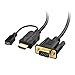 Cable Matters 6 Feet Active HDMI to VGA Cable with 3 Feet Micro USB Cable