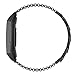 fastgo Compatible with Fitbit Charge 4 Charge 3 and Charge 3 SE Bands, Premium Stainless Steel Replacement Wristbands Classy Sport Bracelet Special Edition Band for Women Gifts(Black)