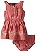 Calvin Klein Baby-Girls Infant Red Denim Dress with Trim