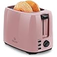 iSiLER 2 Slice Toaster, 1.3 Inches Wide Slot Bagel Toaster with 7 Shade Settings and Double Side Baking, Compact Bread Toaste