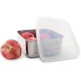 U-Konserve - To-Go Container, Stainless Steel, Ideal for Lunches, Picnics and Travel, Dishwasher Safe (Large, Stainless/Clear)