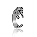 English Bulldog Ring in Silver Tone by Silver Phantom Jewelry