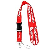 Lanyard Keychain Holder Keychain Key Chain Black Lanyard Clip with Webbing Strap (Supreme)