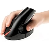 2400DPI Vertical Mouse Ergonomic with Thumb Groove High Accuracy and Zero Latency Reduces Hand Wrist Pain