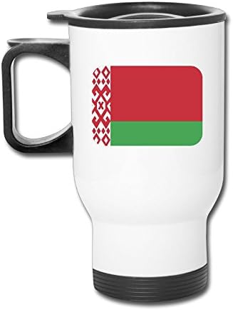 HUOPR5Q Belarus Unique Printed Coffee Tea Mugs Stainless Steel Travel Car Cup With Handle For Men Women Office Work Adult