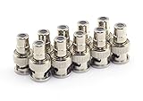 RuiLing 10 Pack RCA Female Plug to BNC Male Jack Adapters Coaxial Connector For CCTV Video