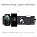 Magnetic Wall-Mount Wireless Charger [PITAKA MagEZ Bar] 10W Quick Charging Compatible with All Qi Enabled Phone Devices While Organizing Essentials in Entrance or Bedroom as a Home Decoration