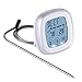 Adoric Touchscreen Digital Meat Thermometer with Timer Alert, Food Grade Probe for Kitchen Cooking, BBQ, Grill (Battery Included)