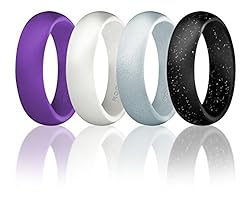 ROQ Silicone Rubber Wedding Ring for Women, Dome