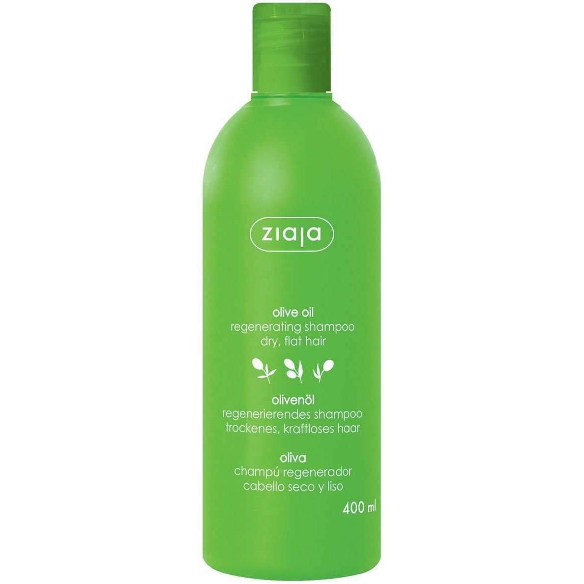 Ziaja Olive Oil Shampoo 400ml – Regenerating Shampoo for Dry, Brittle Hair, with Olive Oil and Provitamin B5, Vegan Formula