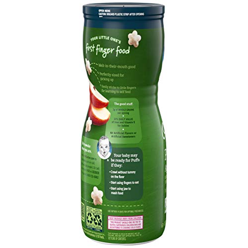 image for Gerber Graduates Gerber Organic Puffs Cereal Snack, Apple, Naturally F
