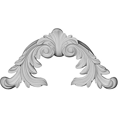 Ekena Millwork ONL08X04X01NE 8 7/8"W x 4 1/2"H x 1"P Needham Onlay Factory Primed White