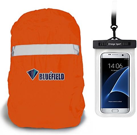 Backpack Rain Cover With Reflective Strip&amp;Cellphone Waterproof Case,Rip-resistant,3 Color Available,15-80L For Camping,Hiking,Waterproof case for iPhone 6S 6,Galaxy S7 Edge,S7 Up to 6 inches