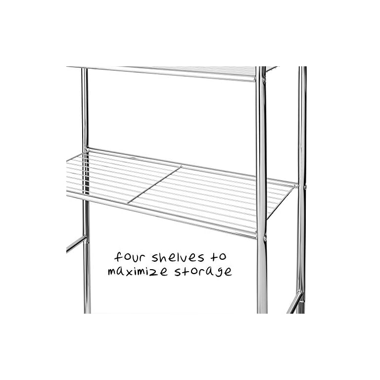 HoneyCanDo BTH05281 4Tier Metal Bathroom Shelf Space Saver, 24.02 x