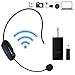 Wireless Microphone Headset Bluetooth, 115ft Stable Wireless Transmission Hand-free, Headworn Mic for Handheld Vocal Mic 2 in 1 Rechargeable for DSLR Camera Recording, Voice amplifier, Pa System ect