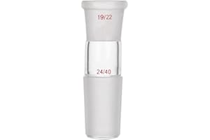 Deschem Glass Reducing Adapter from 24/40 Cone to 19/22 Scock Joint Lab Connection Tube