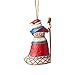 Enesco Jim Shore Heartwood Creek Lapland Red and Blue Santa Stone Resin, 4.75” Hanging Ornament, Multicolor