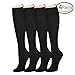 4 Pairs Compression Socks For Women and Men -- Best Medical, Nursing, Athletic, Edema, Diabetic,Varicose Veins , Maternity, Travel, Flight Socks - Running, Fitness -15-20mmHg.