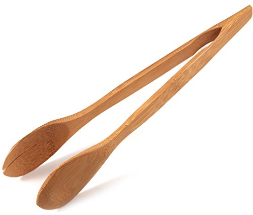 Nature's Kitchen Bamboo Tongs, 11.8 Inch
