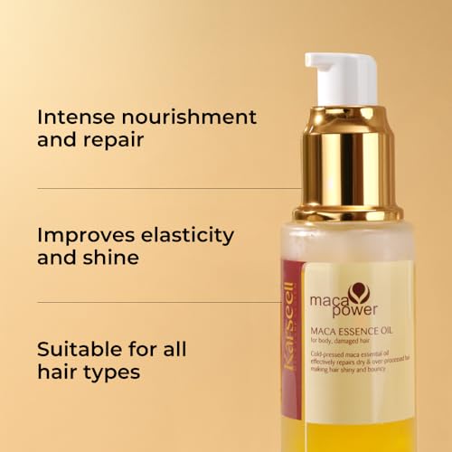 Karseell Collagen Hair Mask and Oil for Hair, Maca Essence Repair Set for Dry and Damaged Hair All Hair Types, 500 ml + 50 ml