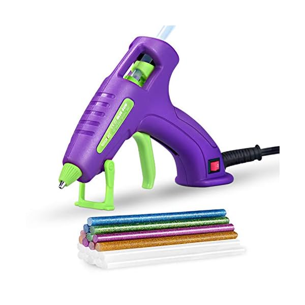 RISEMART Heißklebepistole Klebepistole + 20 Heißklebesticks Transparente Klebesticks für DIY Kleine Handwerk und…