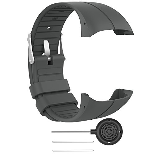 RuenTech Bands for Polar M400/M430 watch Strap Replacement Soft Silicone Wristband Sports Band For Polar M400 and M430 GPS Smart Sports Watch-Gray