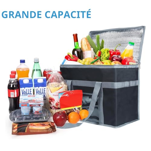 Large Foldable Insulated Bag - Particularly Robust, Ideal for Shopping