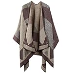 VBG VBIGER Women Winter Scarf Wrap Reversible Oversized Poncho Cape Cardigan Knitted Coat VBG VBIGER Women Winter Scarf Wrap Reversible Oversized Poncho Cape Cardigan Knitted Coat